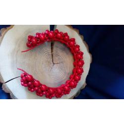 Обруч з намистинами, червоний